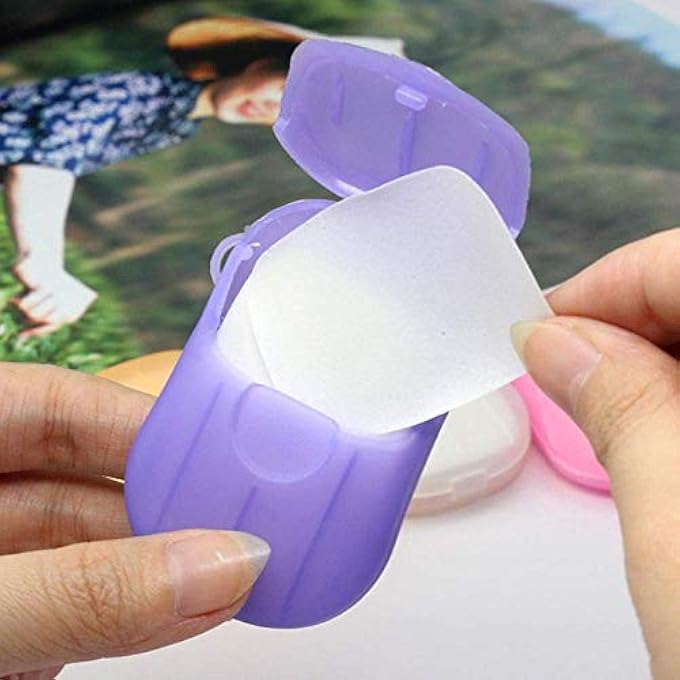 YTM SET OF 5 BOX DISPOSABLE MINI SOAP PAPER TRAVEL HAND WASHING BOX (RANDOM COLOR) - Image 3
